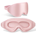 FlyCoco 99% Fully Block Out Light Eye Sleep Mask, 3D Deep Contoured Eyes Cover Zero Pressure, Long Lash Extension Eyes Mask with Adjustable Straps for Sleeping Travel Home Nap Rest Women Men (Pink) - color: Classic Pink