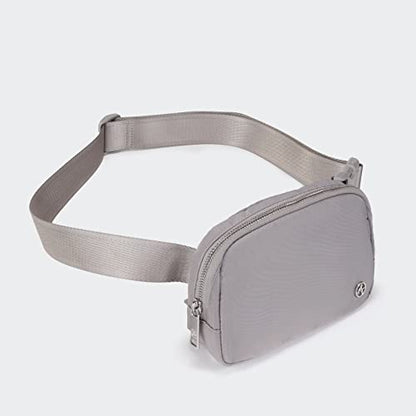 Pander Belt Bag for Women, Fashion Waist Packs, Crossbody Bags with Adjustable Strap (Light Grey). - color: Light Grey
