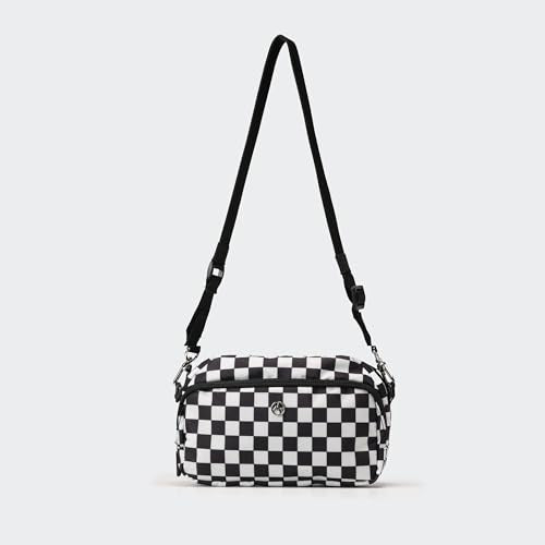Pander Crossbody Sling Bag – Everyday Purse with Adjustable Strap, Perfect for Travel, Errands, and Daily Use - color: Checkered Black