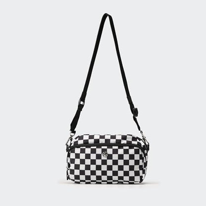 Pander Crossbody Sling Bag – Everyday Purse with Adjustable Strap, Perfect for Travel, Errands, and Daily Use - color: Checkered Black