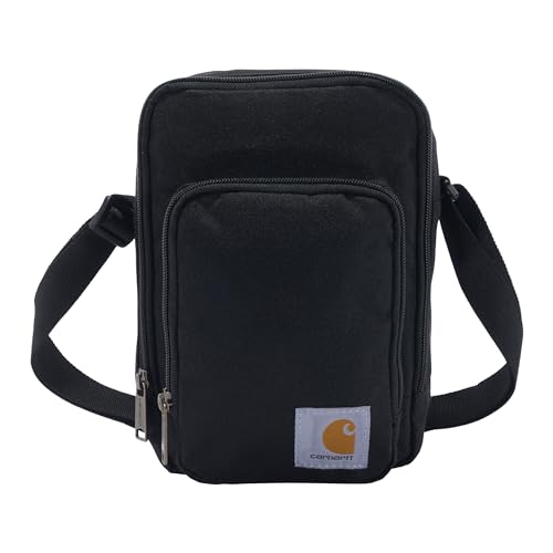 Carhartt Crossbody Zip Bag, Durable, Adjustable Crossbody Bag with Zipper Closure for Men and Women - color: Essential Crossbody Bag (Black), size: One Size
