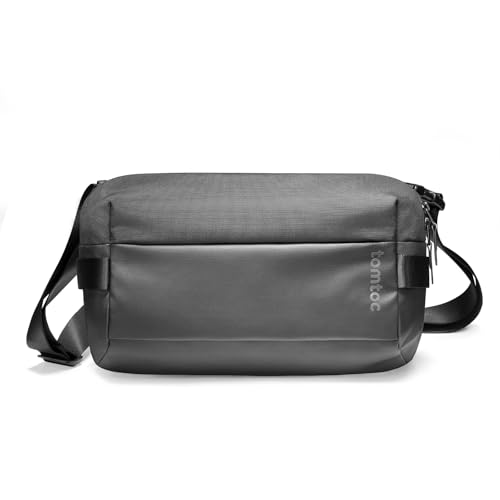 tomtoc Compact EDC Sling Bag 3L-10L, Minimalist Crossbody Bag Chest Shoulder Pack for Men Women, X-pac/Recycled Polyester - color: Black-m, size: M/(Fits 11-inch iPad Pro)