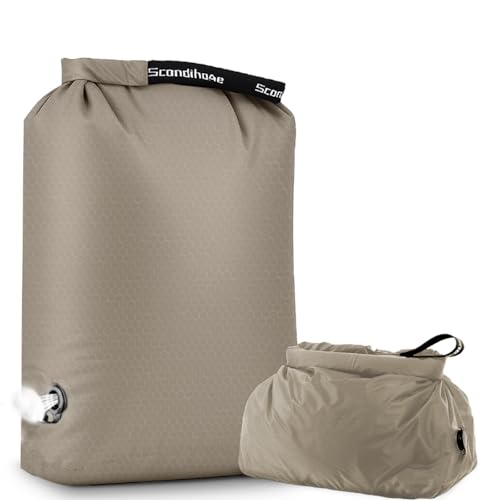 Travel Compression Laundry Bag, Pump-Free Vacuum Space Saver Bag for Dirty Clothes, Reusable Waterproof Wet Dry Bag, Travel Laundry Bag for Luggage, Packing, Suitcase (1 Pcs)(Gray, M) - color: Grey, size: 18.8" L * 13.6"W x 5"H