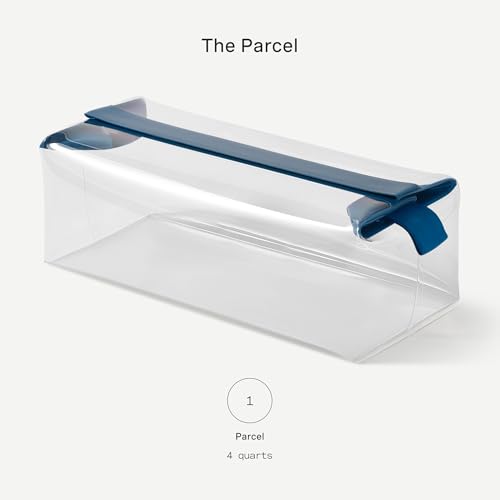 Cadence Parcel - Clear Kit with Magnetic Closure - Durable and Leak-Resistant Travel Toiletry Kit - Extra Large Cove Parcel - color: Cove, size: Extra Large