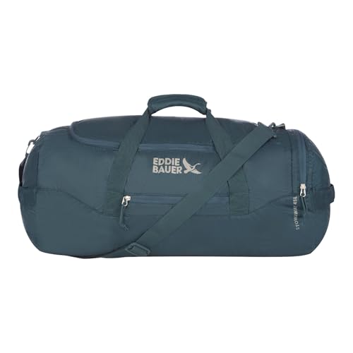 Eddie Bauer Stowaway Packable Duffel Bag | Travel | Foldable | Lightweight | Durable | Ripstop Polyester - color: Marine