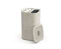 Joseph Joseph Tota 60 liter/15.8 gallon Laundry Hamper Separation Basket with lid, 2 Removable Washing Bags with Handles- Ecru - color: Ecru, style: Dual Compartment 60L