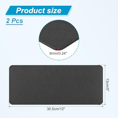 PATIKIL 12 x 5 Inch Felt Bag Base Shaper, 2pcs Bag Bottom Pad Organizer Insert Rectangle Liner Board for Purse Handbag Tote Travel Bag Canvas Cosmetic, Black - color: Black