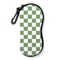 Sunglasses Soft Case, Ultra Light Portable Neoprene Zipper Glasses Case for Men Women - color: Green Plaid