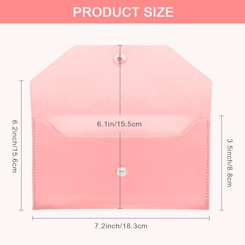 Pu Leather Cash Envelope Wallet - Reusable Cash Stuffing Wallet for Men and Women -Pink - color: pink