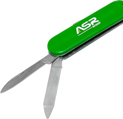 ASR Outdoor Mini EDC Small Pocket Knife Multi Tool - LOGO (Green) - color: Green