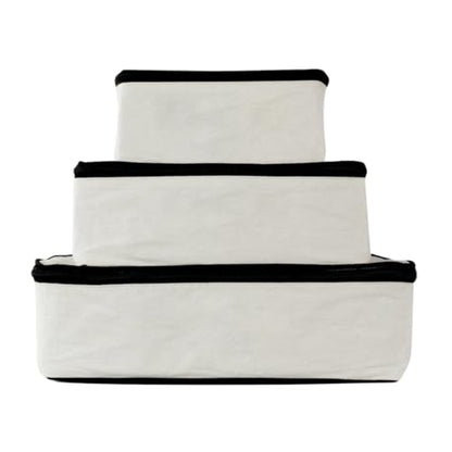 Bag-All Packing Cubes for Travel | Suitcase Organizers for Women | Travel Luggage Cubes for Packing | Luggage Compartment Organizers | Cream (Set of 3)