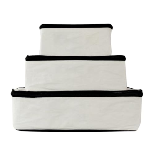 Bag-All Packing Cubes for Travel | Suitcase Organizers for Women | Travel Luggage Cubes for Packing | Luggage Compartment Organizers | Cream (Set of 3)