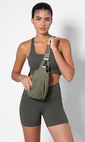 ODODOS Sling Bag with Adjustable Straps Crossbody Chest Bag Lightweight Backpack for Casual Traveling Hiking - color: Tarmac
