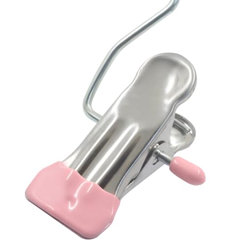 15 Pack Stainless Steel Boot Hangers Clips, Laundry Hooks Hanging Clips, Space Saving Boot Holder Clips for Closet Travel(Pink) - color: Pink