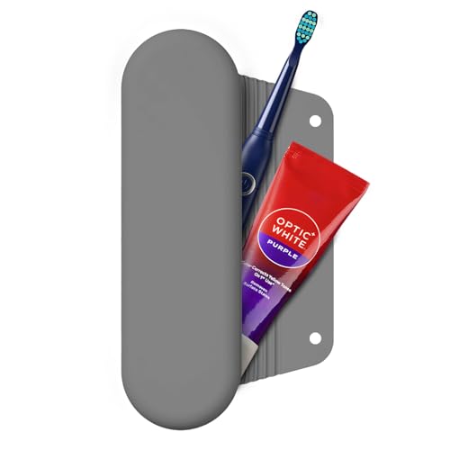 Silicone Electric Toothbrush Travel Case, Manual Toothbrush Travel Cover for Men and Women,Toothbrush Holder for Travel,Gym and More, Fits Most Manual and Electric Toothbrushes - Gray - color: Gray