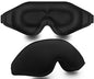 Sleep Mask, 3D Deep Contoured Eye Covers for Sleeping, 99% Block Out Light Eye Mask, Zero Pressure Cup Blindfold for Men Women, with Adjustable Strap for Sleeping, Yoga, Traveling (Black) - color: Black