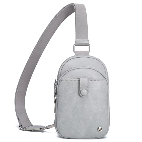 INICAT Anti Theft Crossbody Bags for Women Travel Small Sling Bag Fanny Packs Cross Body Purses Everyday - color: Gray White Antitheft, size: Small