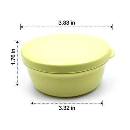Philbinden Travel Soap Container, 2 Pack Round Plastic Soap Holder with Leak-Proof Lid Keep Bar Shampoo and Bar Conditioner Dry Travel Soap Case for Business Trip Bathroom Gym Shower (Blue+Yellow) - color: Blue+yellow