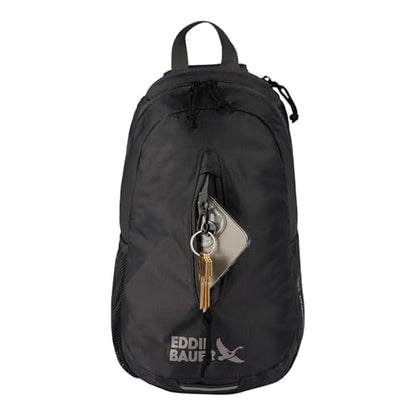 Eddie Bauer Stowaway Packable Sling Bag | Foldable | Travel | Outdoor | Lightweight | Compact | Everyday Carry | Ripstop Nylon | 10L - Dark Smoke - color: Dark Smoke