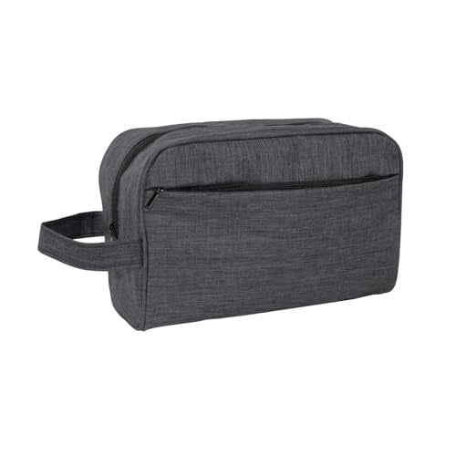 Travel Toiletry Bag - Durable Waterproof Material with Multi-Compartment Organization, Compact Size, Lightweight Portable Hanging Dopp Kit for Toiletries & Travel Accessories (black)