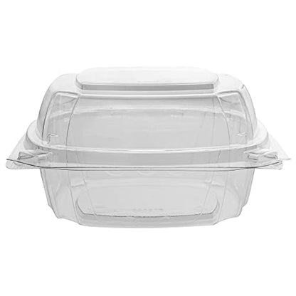 Restaurantware Thermo Tek 18.6 Ounce Clamshell Containers 100 Anti-Fog To Go Food Containers - Freezable Rectangle Clear Plastic Food Packaging Containers Disposable - size: 19 oz