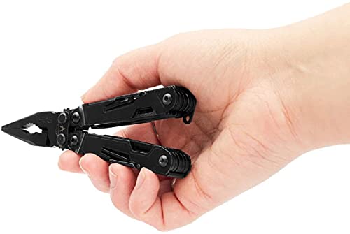 SOG PowerPint Mini Compact Stainless Steel Multi-Tool, 18 Lightweight Specialty Tools & SOG Multitool Pliers Pocket Knife, Black - color: Black, style: Multi-Tool