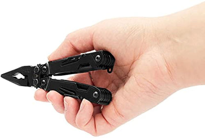 SOG PowerPint Mini Compact Stainless Steel Multi-Tool, 18 Lightweight Specialty Tools & SOG Multitool Pliers Pocket Knife, Black - color: Black, style: Multi-Tool
