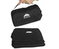 BlueHills Ultra Compact Travel Blanket Pillow in Portable Bag Case with Hand Luggage Belt & Backpack Clip Premium Cozy Soft Compact Pack Large Blanket for Airplane Flight Layover Black C003 - color: C003-black