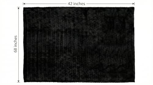 EverSnug Travel Blanket & Pillow 68x42 - Premium Ultra-Soft Microfleece 2 in 1 Compact & Packable Flight Blanket with Soft Bag Pillowcase, Hand Luggage Sleeve and Backpack Clip (Black) - color: Black