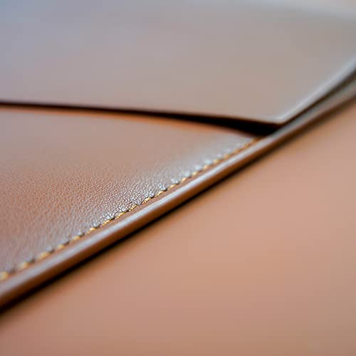 PU Leather Laptop Sleeve 13 Inch Compatible for 13 MacBook Air M3 M2,13 MacBook Pro M2, Surface Pro, Dell XPS 13 with Small Pouch, Mouse Pad and Cord Organizer Color Dark Brown - color: Dark Brown, size: 13Inch Laptop