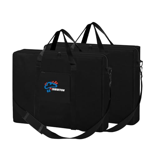 SIRUITON 2Pack Folding Table Storage Bag Fits 6FT, Portable 600D WaterProof Carry Bag for Folding Picnic/Camp Tables with Reinforcing Plate & Shoulder Strap, 36" D x 30" W x4.5 H - size: 2pack - 6ft Folding Tables Bag