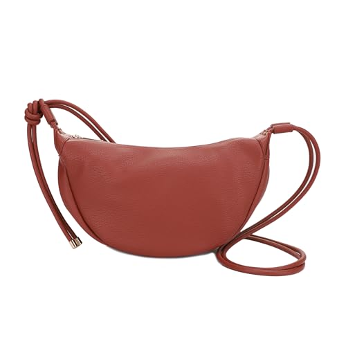 Mali&Lili Hobo Shoulder Bag for Women, Aria Convertible Crossbody Bags for Women, Vegan Leather purses, Shoulder Handbags - color: Cognac