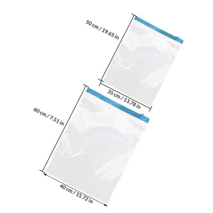 12pcs Hand Roll up Vacuum Storage Bags, Pa+pe 7-layer Compression Bags for Travel Packing and Suitcase Clothing Organization, Reusable Space Saver Pouches 35x50cm 40x60cm