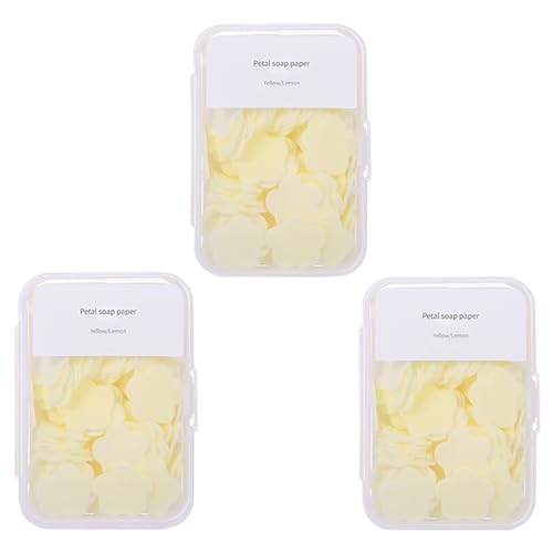 300pcs Portable Hand Washing Soap Sheets, Scented Mini Soap Sheets, Disposable Soluble Soap for Outdoor Travel, Camping, Hiking (Yellow) - color: Yellow