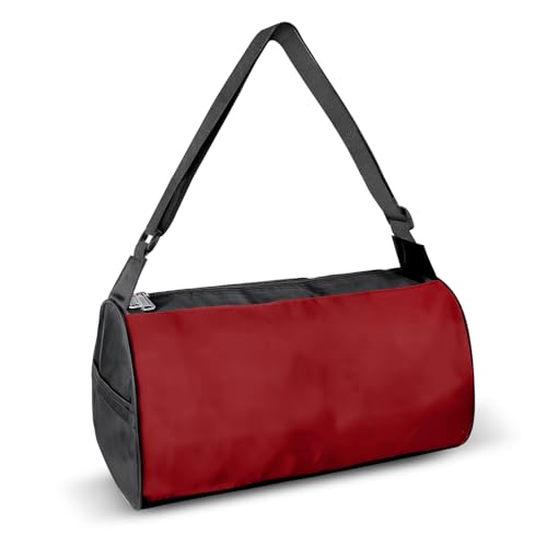 C&F BOGMOST Small Travel Duffel Bag Foldable Waterproof Gym Bag for Gym Beach Swim Bag Men Women Duffle Bag Lightweight Oxford Cloth Sports Bag -Purplish Red - color: A-Purplish Red-Small, size: 15 INCHES