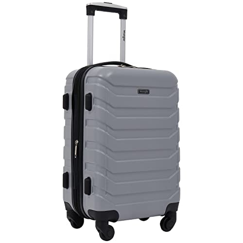 Wrangler 4 Piece Miami Luggage and Packing Cubes Set, Sharkskin - color: Shark, size: 4 Piece Set