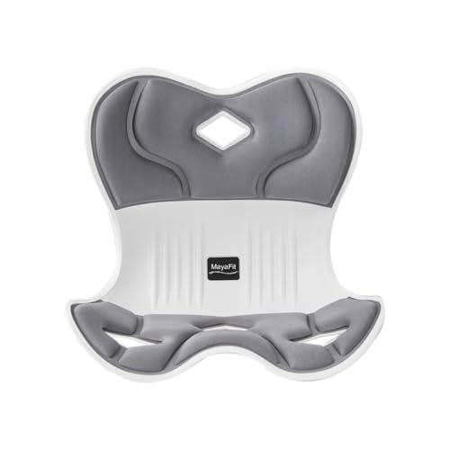 Ergonomic Lumbar Support Cushion,44.5mm x 410mm x 340mm, Standard Size, for Shoulder and Back Posture, 110-265 lbs Capacity - color: Grey, size: Standard