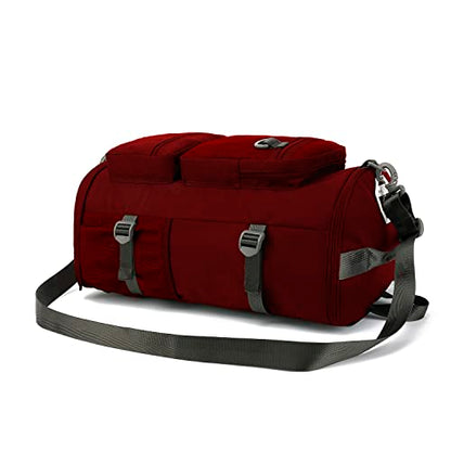 Kalesi Gym Duffle Bag Backpack 4-Way Waterproof with Shoes Compartment for travel Sport Hiking laptop - color: Viva Magenta Red