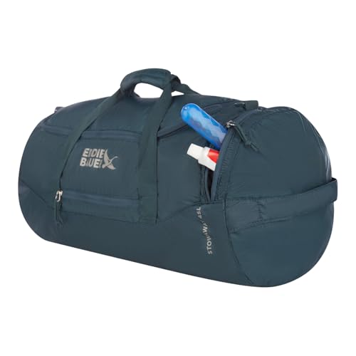 Eddie Bauer Stowaway Packable Duffel Bag | Travel | Foldable | Lightweight | Durable | Ripstop Polyester - color: Marine