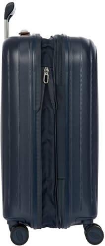 Bric's Taormina Ultra-Light Carry-On Spinner – Airline Approved Expandable Hard Shell Suitcase with TSA Lock, Anti-Tamper Zippers & Built-In USB Port - 21 Inch, Blue - color: Blue, size: Carry-On