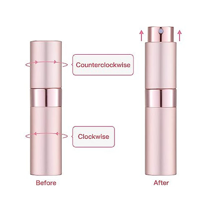 Tekson 8ml Travel Perfume Atomizer Refillable, Mini Cologne Spray Bottle Empty, Small Aftershave Portable Sprayer for Liquid Dispenser(Red) - color: PPOGR