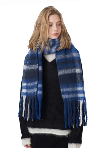 Halemet Vintage Scarfs for Women Warm Shawls and Wraps for Evening Dresses Soft Poncho Coat Thick Cardigan Wrap Cozy 2026 - color: Royal Blue