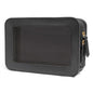 Clear and Waterproof Makeup Bag Portable Travel Cosmetic Case Organizer for Women Toiletry Pouch with Transparent Vinyl Windows & Zippers (Black) - color: Black