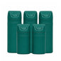 RIES Essential Refillable Toiletry Travel Bottles – Set of 5 (3.4oz & 1.7oz) Airless Pump Containers for Shampoo, Conditioner, Body, Face – Leak-Proof, TSA-Approved, Dishwasher Safe- Escapade Green - color: Escapade Green