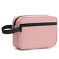 Travel Hanging Toiletry Bag with Carry Handle - Water-Resistant Small Cosmetic Organizer for Men & Women, Makeup, Shaving Kit, Gym & Travel Essentials (Dusty Pink) - color: Dusty Pink