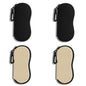 Hion Sunglasses Soft Case Ultra Light Neoprene Zipper Eyeglass Case With Belt Clip - color: 4pcs-2pcs Black+2pcs Khaki