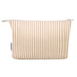 Narwey Small Striped Makeup Bag for Purse Travel Makeup Pouch Cosmetic Bag Zipper Pouch Bags for Women (Brown Stripe) - color: AC-Brown Stripe
