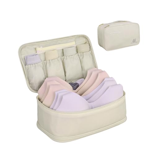 Underwear Bra Travel Bag Packing Cubes Bra Underwear Socks Storage Bag Travel Packing Organizers Toiletry Bag,Beige 10# - color: Beige 10#