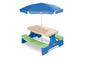 Little Tikes Easy Store Picnic Table with Umbrella, Multi Color, 42.00''L x 38.00''W x 19.75''H - size: Standard