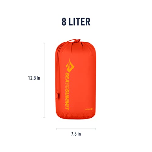 Sea to Summit Lightweight Stuff Sack, Durable Outdoor and Travel Storage - color: Spicy Orange, style: 8 Liter